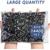 image:imageBeadsland Flatback Rhinestones Bulk14400pcs Crystal AB Rhinestones for Nails Crafts Clothes DIY Decoration Crystal AB SS20 4648mmBlack
