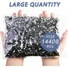 image:imageBeadsland Flatback Rhinestones Bulk14400pcs Crystal AB Rhinestones for Nails Crafts Clothes DIY Decoration Crystal AB SS20 4648mmBlack Diamond