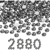 image:imageBeadsland Flatback Rhinestones Bulk14400pcs Crystal AB Rhinestones for Nails Crafts Clothes DIY Decoration Crystal AB SS20 4648mmBlack Diamond