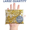 image:imageBeadsland Flatback Rhinestones Bulk14400pcs Crystal AB Rhinestones for Nails Crafts Clothes DIY Decoration Crystal AB SS20 4648mmCitrineLemon Yellow