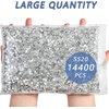 image:imageBeadsland Flatback Rhinestones Bulk14400pcs Crystal AB Rhinestones for Nails Crafts Clothes DIY Decoration Crystal AB SS20 4648mmCrystal