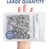 image:imageBeadsland Flatback Rhinestones Bulk14400pcs Crystal AB Rhinestones for Nails Crafts Clothes DIY Decoration Crystal AB SS20 4648mmCrystal