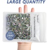 image:imageBeadsland Flatback Rhinestones Bulk14400pcs Crystal AB Rhinestones for Nails Crafts Clothes DIY Decoration Crystal AB SS20 4648mmCrystal AB
