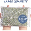 image:imageBeadsland Flatback Rhinestones Bulk14400pcs Crystal AB Rhinestones for Nails Crafts Clothes DIY Decoration Crystal AB SS20 4648mmCrystal AB