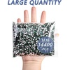 image:imageBeadsland Flatback Rhinestones Bulk14400pcs Crystal AB Rhinestones for Nails Crafts Clothes DIY Decoration Crystal AB SS20 4648mmEmerald