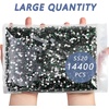 image:imageBeadsland Flatback Rhinestones Bulk14400pcs Crystal AB Rhinestones for Nails Crafts Clothes DIY Decoration Crystal AB SS20 4648mmEmerald