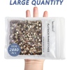 image:imageBeadsland Flatback Rhinestones Bulk14400pcs Crystal AB Rhinestones for Nails Crafts Clothes DIY Decoration Crystal AB SS20 4648mmGolden Shadow