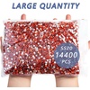 image:imageBeadsland Flatback Rhinestones Bulk14400pcs Crystal AB Rhinestones for Nails Crafts Clothes DIY Decoration Crystal AB SS20 4648mmHyacinthOrange