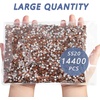 image:imageBeadsland Flatback Rhinestones Bulk14400pcs Crystal AB Rhinestones for Nails Crafts Clothes DIY Decoration Crystal AB SS20 4648mmLight Peach