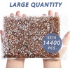 image:imageBeadsland Flatback Rhinestones Bulk14400pcs Crystal AB Rhinestones for Nails Crafts Clothes DIY Decoration Crystal AB SS20 4648mmLight Peach