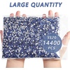 image:imageBeadsland Flatback Rhinestones Bulk14400pcs Crystal AB Rhinestones for Nails Crafts Clothes DIY Decoration Crystal AB SS20 4648mmLight Sapphire