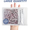 image:imageBeadsland Flatback Rhinestones Bulk14400pcs Crystal AB Rhinestones for Nails Crafts Clothes DIY Decoration Crystal AB SS20 4648mmLtRoseLtPink