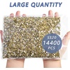 image:imageBeadsland Flatback Rhinestones Bulk14400pcs Crystal AB Rhinestones for Nails Crafts Clothes DIY Decoration Crystal AB SS20 4648mmMetal Sunlight