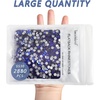 image:imageBeadsland Flatback Rhinestones Bulk14400pcs Crystal AB Rhinestones for Nails Crafts Clothes DIY Decoration Crystal AB SS20 4648mmSapphire