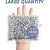image:imageBeadsland Flatback Rhinestones Bulk14400pcs Crystal AB Rhinestones for Nails Crafts Clothes DIY Decoration Crystal AB SS20 4648mmSilver Hematite