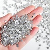 image:imageBeadsland Flatback Rhinestones Bulk14400pcs Crystal AB Rhinestones for Nails Crafts Clothes DIY Decoration Crystal AB SS20 4648mmTransparent