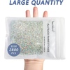 image:imageBeadsland Flatback Rhinestones Bulk14400pcs Crystal AB Rhinestones for Nails Crafts Clothes DIY Decoration Crystal AB SS20 4648mmTransparent AB
