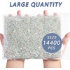 image:imageBeadsland Flatback Rhinestones Bulk14400pcs Crystal AB Rhinestones for Nails Crafts Clothes DIY Decoration Crystal AB SS20 4648mmTransparent AB