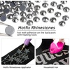 image:imageBeadsland Hotfix Rhinestones 1440pcs Flatback Crystal Rhinestones for Crafts Clothes DIY Decorations Light Siam AB SS12 3032mmSilver Hematite
