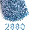 image:imageBeadsland Hotfix Rhinestones Bulk 14400PCS Crystal Hot Fix Rhinestones for Crafts Clothes DIY Decoration Crystal SS20 4648mmAquamarine