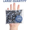 image:imageBeadsland Hotfix Rhinestones Bulk 14400PCS Crystal Hot Fix Rhinestones for Crafts Clothes DIY Decoration Crystal SS20 4648mmBlack Diamond