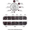 image:imageBeadsland Rhinestones for Makeup8 Sizes 2500pcs Red Flatback Rhinestones Eye Gems for Nails Crafts with Tweezers and Wax PencilSiamSS4SS30Amethyst