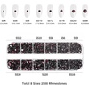 image:imageBeadsland Rhinestones for Makeup8 Sizes 2500pcs Red Flatback Rhinestones Eye Gems for Nails Crafts with Tweezers and Wax PencilSiamSS4SS30Amethyst