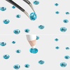 image:imageBeadsland Rhinestones for Makeup8 Sizes 2500pcs Red Flatback Rhinestones Eye Gems for Nails Crafts with Tweezers and Wax PencilSiamSS4SS30Aquamarine