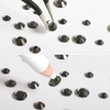 image:imageBeadsland Rhinestones for Makeup8 Sizes 2500pcs Red Flatback Rhinestones Eye Gems for Nails Crafts with Tweezers and Wax PencilSiamSS4SS30Black Diamond