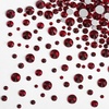 image:imageBeadsland Rhinestones for Makeup8 Sizes 2500pcs Red Flatback Rhinestones Eye Gems for Nails Crafts with Tweezers and Wax PencilSiamSS4SS30Dark Siam