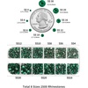 image:imageBeadsland Rhinestones for Makeup8 Sizes 2500pcs Red Flatback Rhinestones Eye Gems for Nails Crafts with Tweezers and Wax PencilSiamSS4SS30Emerald