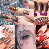 image:imageBeadsland Rhinestones for Makeup8 Sizes 2500pcs Red Flatback Rhinestones Eye Gems for Nails Crafts with Tweezers and Wax PencilSiamSS4SS30Green Volcano