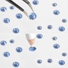 image:imageBeadsland Rhinestones for Makeup8 Sizes 2500pcs Red Flatback Rhinestones Eye Gems for Nails Crafts with Tweezers and Wax PencilSiamSS4SS30Light Sapphire