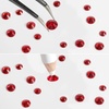image:imageBeadsland Rhinestones for Makeup8 Sizes 2500pcs Red Flatback Rhinestones Eye Gems for Nails Crafts with Tweezers and Wax PencilSiamSS4SS30Light Siam