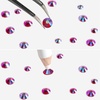 image:imageBeadsland Rhinestones for Makeup8 Sizes 2500pcs Red Flatback Rhinestones Eye Gems for Nails Crafts with Tweezers and Wax PencilSiamSS4SS30Light Siam AB