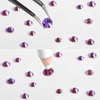 image:imageBeadsland Rhinestones for Makeup8 Sizes 2500pcs Red Flatback Rhinestones Eye Gems for Nails Crafts with Tweezers and Wax PencilSiamSS4SS30Purple Velvet