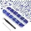 image:imageBeadsland Rhinestones for Makeup8 Sizes 2500pcs Red Flatback Rhinestones Eye Gems for Nails Crafts with Tweezers and Wax PencilSiamSS4SS30Sapphire