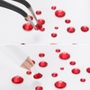 image:imageBeadsland Rhinestones for Makeup8 Sizes 2500pcs Red Flatback Rhinestones Eye Gems for Nails Crafts with Tweezers and Wax PencilSiamSS4SS30Siam
