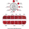 image:imageBeadsland Rhinestones for Makeup8 Sizes 2500pcs Red Flatback Rhinestones Eye Gems for Nails Crafts with Tweezers and Wax PencilSiamSS4SS30Siam