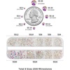 image:imageBeadsland Rhinestones for Makeup8 Sizes 2500pcs Red Flatback Rhinestones Eye Gems for Nails Crafts with Tweezers and Wax PencilSiamSS4SS30Transparent AB