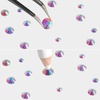 image:imageBeadsland Rhinestones for Makeup8 Sizes 2500pcs Red Flatback Rhinestones Eye Gems for Nails Crafts with Tweezers and Wax PencilSiamSS4SS30Transparent AB