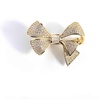image:imageBEADSLAND Bow Brooch Pin with RhinestonesGold Plated Womens Brass Brooch Elegant Clothing Accessories