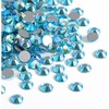 image:imageBeadsland 2880pcs Flat Back Crystal Rhinestones Round Gems for Nail Art and Craft Glue FixAquamarine ABSS102729mmAquamarine Ab