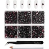 image:imageBeadsland 4300pcs Flatback RhinestonesOrange Rhinestone Nail Gems Round Crystal Rhinestones for CraftsMixed 6 Sizes with Picking Tweezers and Wax Pencil Kit SS6SS20HyacinthOrangeAmethyst