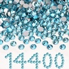 image:imageBeadsland Flatback Rhinestones Bulk14400pcs Crystal AB Rhinestones for Nails Crafts Clothes DIY Decoration Crystal AB SS20 4648mmAquamarine