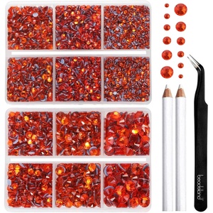 image:imageBEADSLAND Hotfix Rhinestones 6080PCS AB Rhinestones for Clothes Crafts Mixed 6 Sizes with Wax Pencil and Tweezers Kit SS6SS30 Crystal ABHyacinth