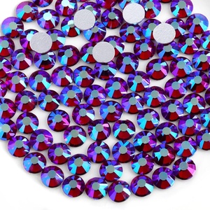 image:imageBeadsland 1440pcs Flat Back Crystal Rhinestones Round Gems for Nail Art and Craft Glue Fix Pure Purple SS204648mmDark Siam AB