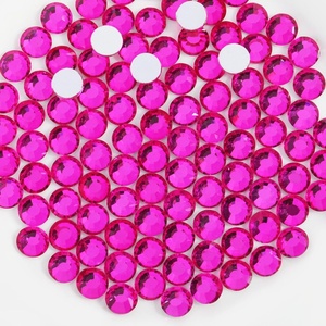image:imageBeadsland 1440pcs Flat Back Crystal Rhinestones Round Gems for Nail Art and Craft Glue Fix Pure Purple SS204648mmHot Pink