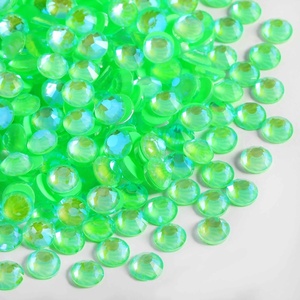 image:imageBeadsland 1440pcs Flat Back Crystal Rhinestones Round Gems for Nail Art and Craft Glue Fix Pure Purple SS204648mmLuminous Green