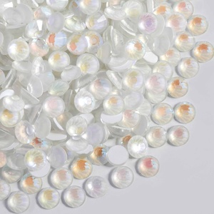 image:imageBeadsland 1440pcs Flat Back Crystal Rhinestones Round Gems for Nail Art and Craft Glue Fix Pure Purple SS204648mmLuminous White
